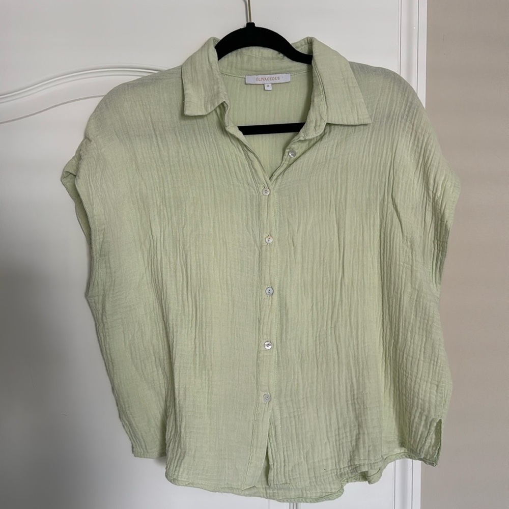 Kiwi Green Button Down